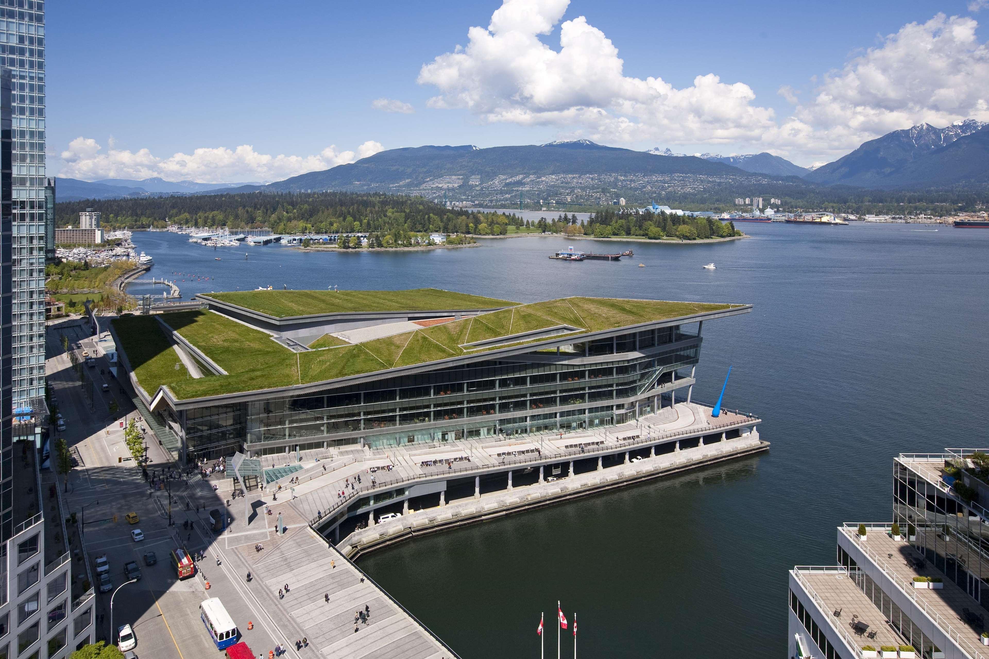 Fairmont Waterfront Hotel Vancouver Exterior photo The Canada Place building, the main terminal of the airport