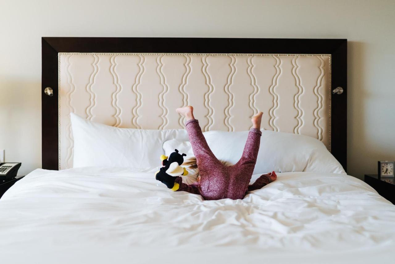 Fairmont Waterfront Hotel Vancouver Exterior photo A child playing with a plush toy